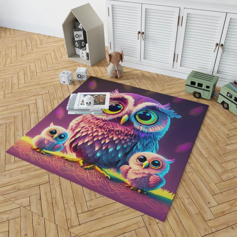 Cute Owl Created by AI Rug 1