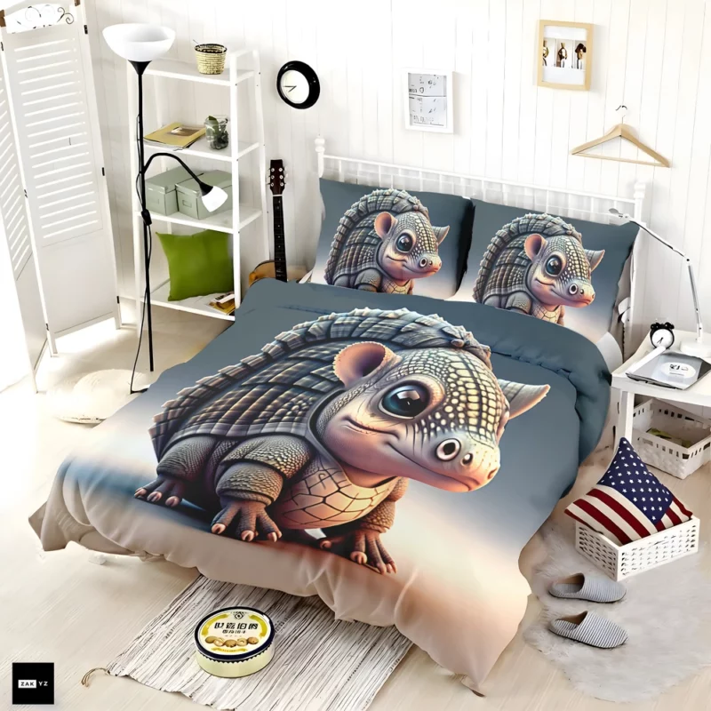 Cute Pixel Armadillo Bedding Set