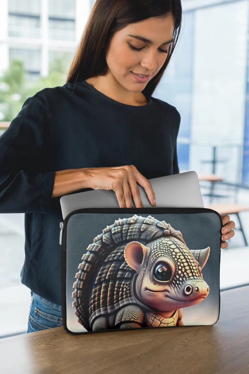 Cute Pixel Armadillo Laptop Sleeve 1