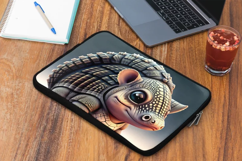 Cute Pixel Armadillo Laptop Sleeve 2