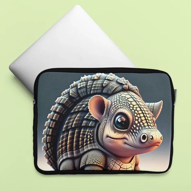 Cute Pixel Armadillo Laptop Sleeve