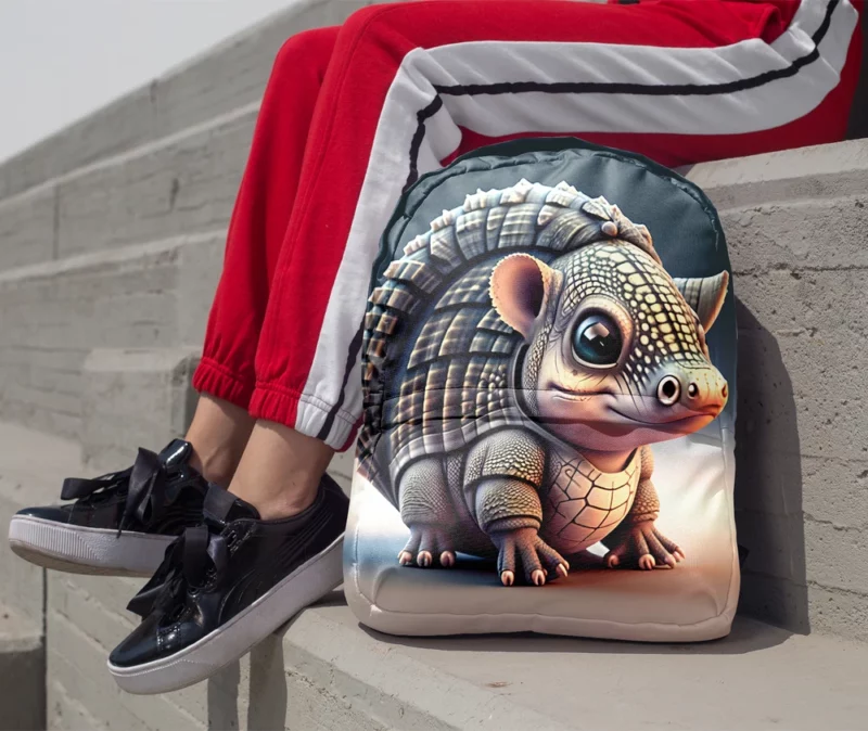 Cute Pixel Armadillo Minimalist Backpack 1