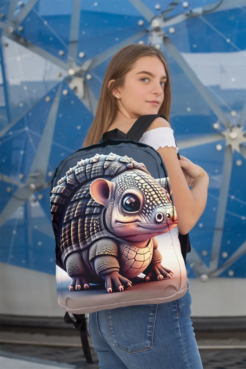 Cute Pixel Armadillo Minimalist Backpack 2