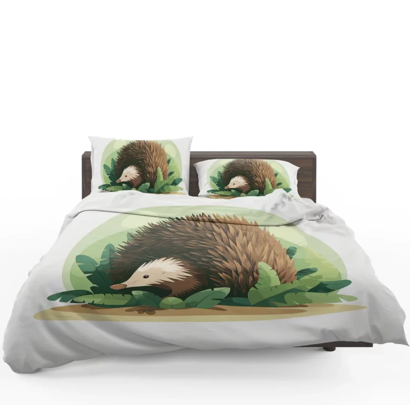 Cute Porcupine in 2D Illustration Bedding Set 1