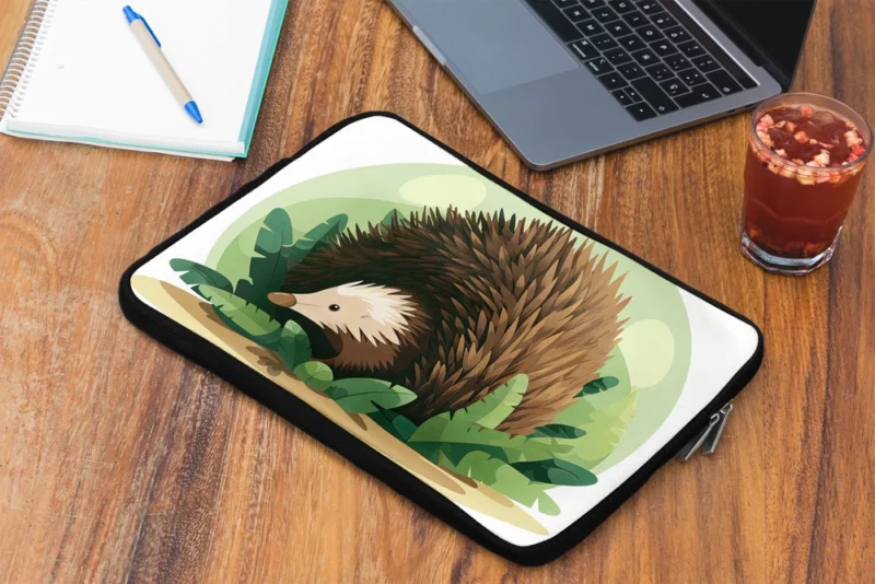 Cute Porcupine in 2D Illustration Laptop Sleeve 2