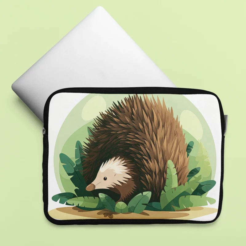 Cute Porcupine in 2D Illustration Laptop Sleeve