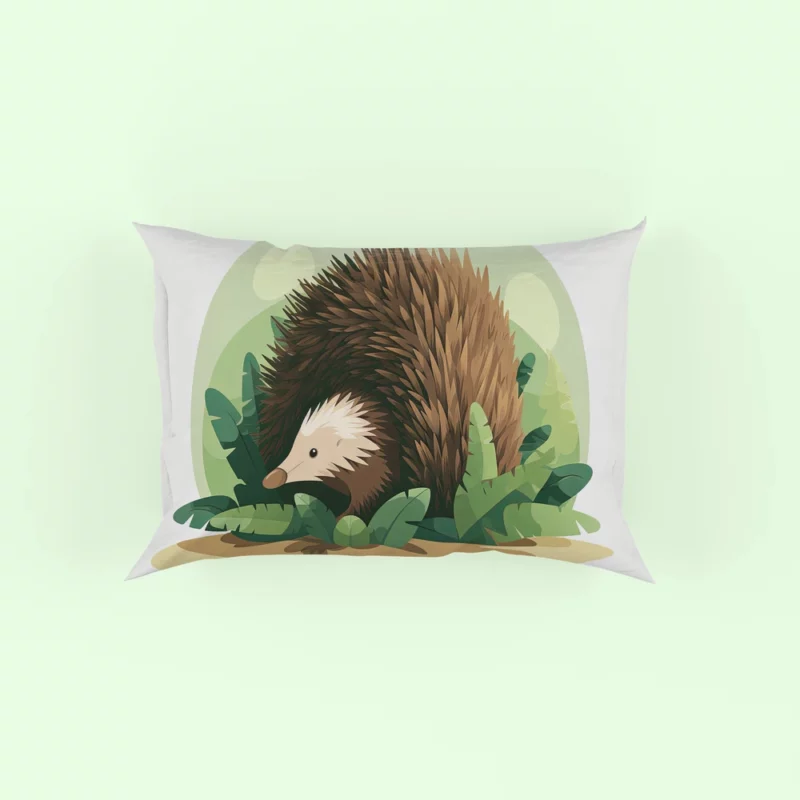 Cute Porcupine in 2D Illustration Pillow Case