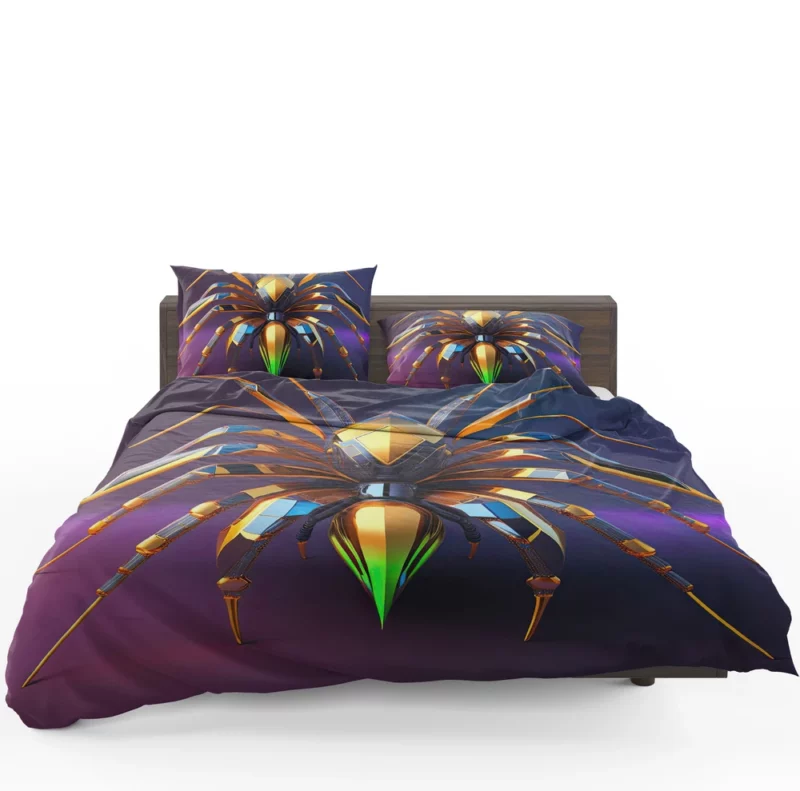 Cyberpunk Spider Illustration Bedding Set 1