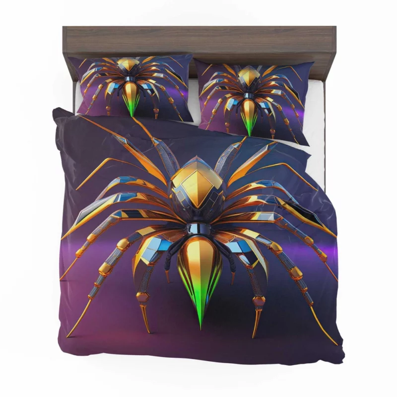 Cyberpunk Spider Illustration Bedding Set 2