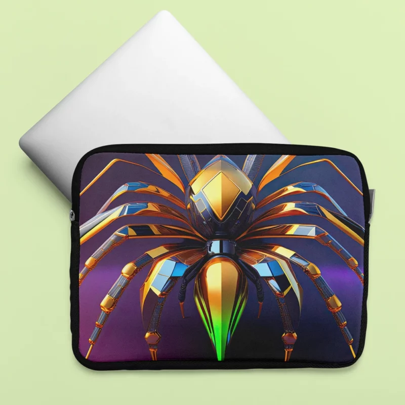 Cyberpunk Spider Illustration Laptop Sleeve