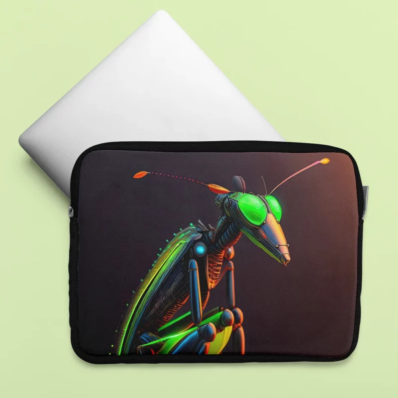 Cyborg Grasshopper Artwork Laptop Sleeve