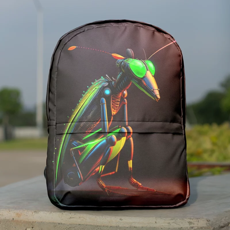 Cyborg Grasshopper Artwork Minimalist Backpack