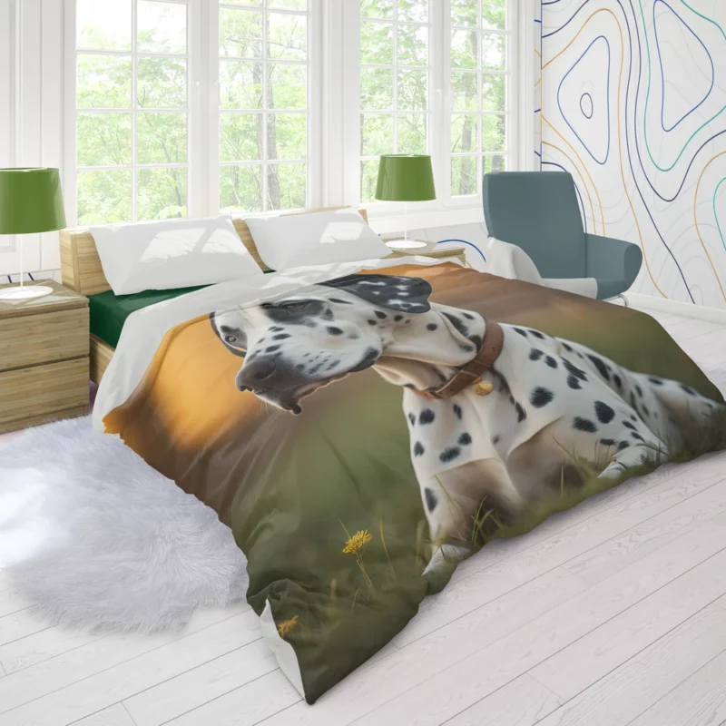 Dalmatian Dog AI Generation Duvet Cover