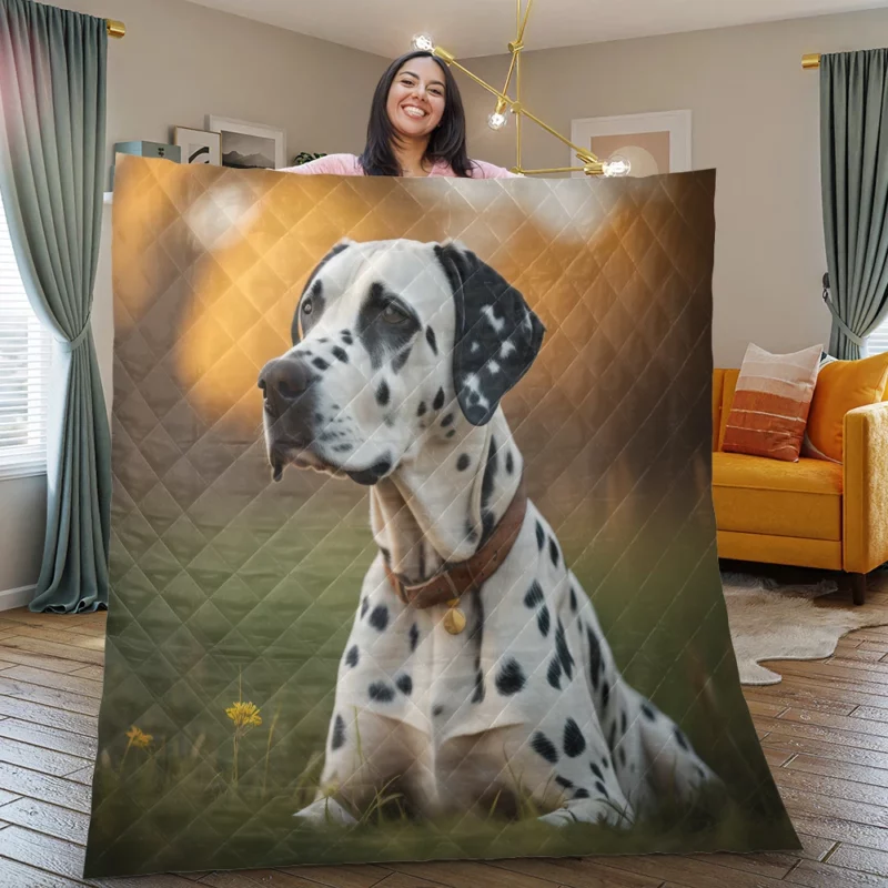 Dalmatian Dog AI Generation Quilt Blanket