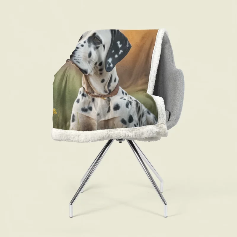 Dalmatian Dog AI Generation Sherpa Fleece Blanket 1