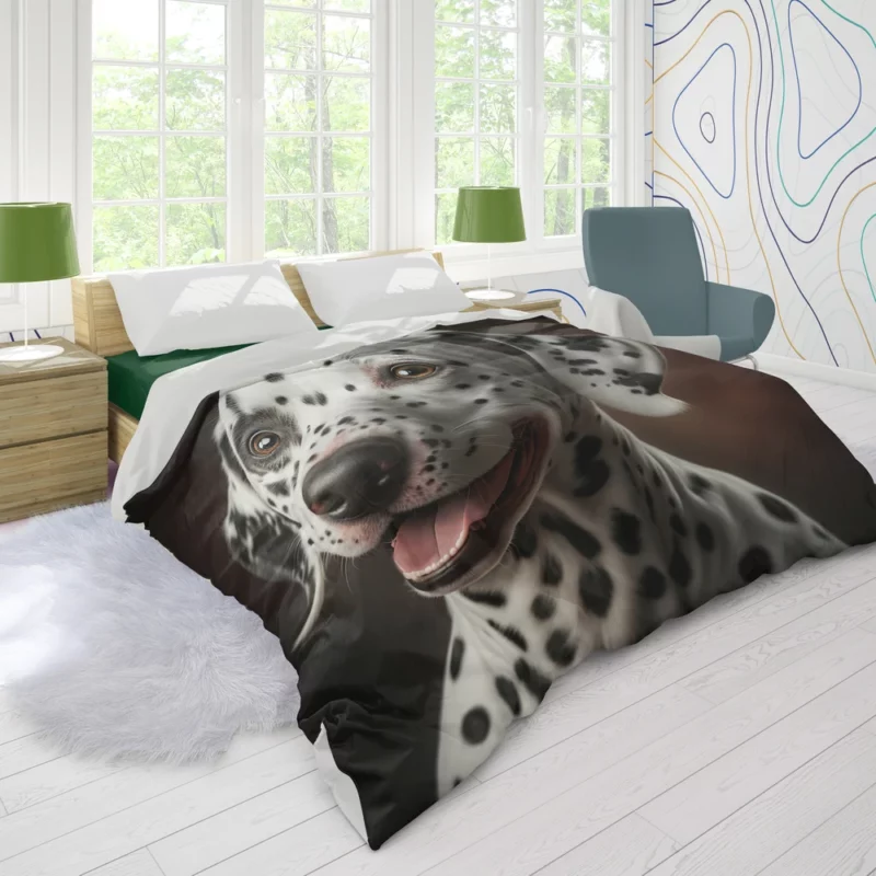 Dalmatian Dog Close-Up Duvet Cover