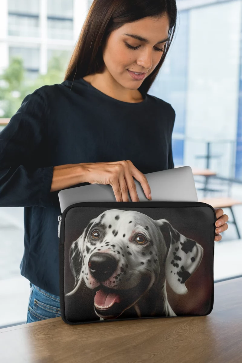 Dalmatian Dog Close Up Laptop Sleeve 1