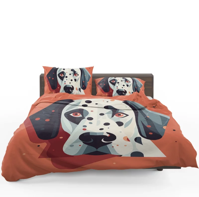 Dalmatian Dog Face Close-Up Bedding Set 1