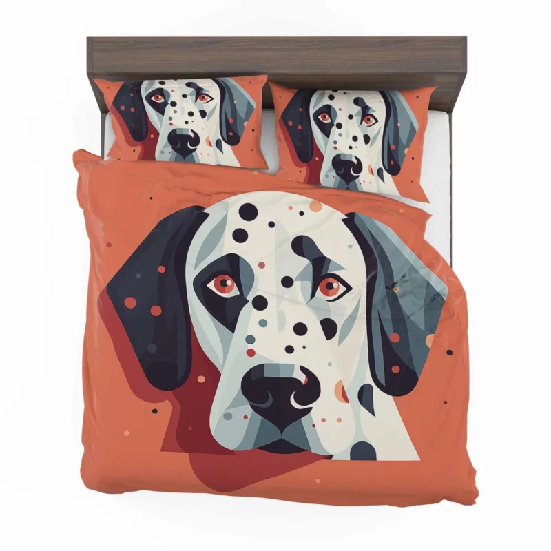 Dalmatian Dog Face Close-Up Bedding Set 2