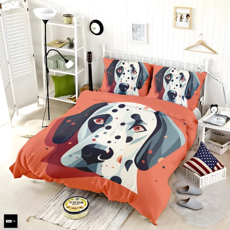 Dalmatian Dog Face Close-Up Bedding Set