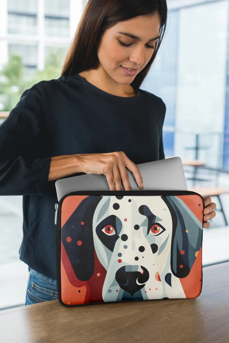 Dalmatian Dog Face Close Up Laptop Sleeve 1