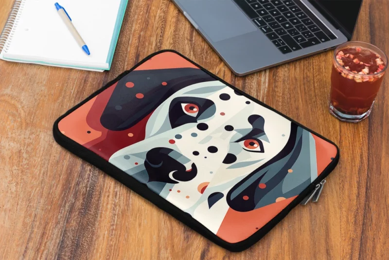 Dalmatian Dog Face Close Up Laptop Sleeve 2