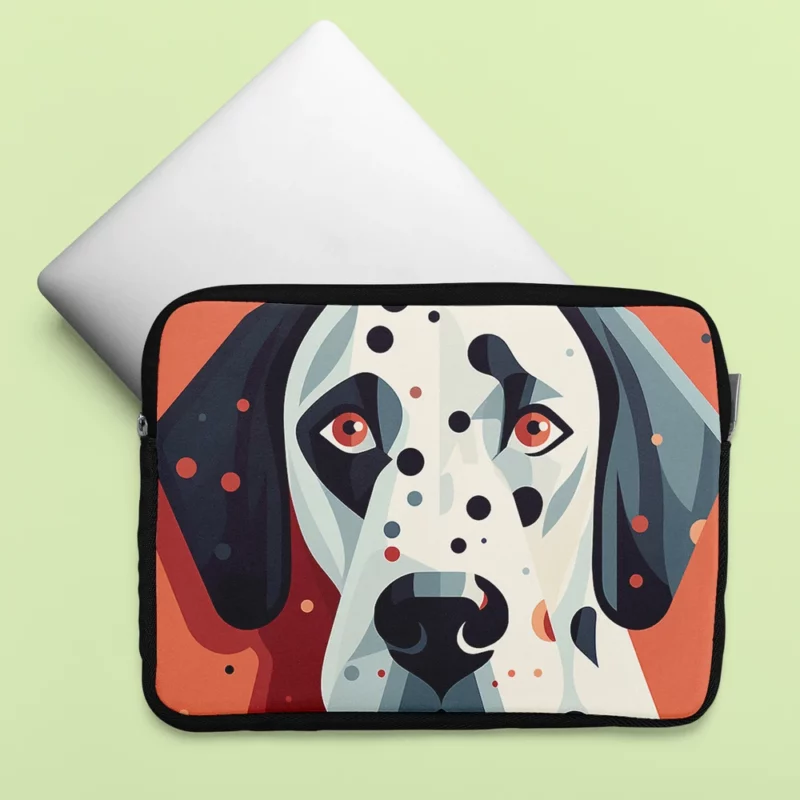 Dalmatian Dog Face Close-Up Laptop Sleeve