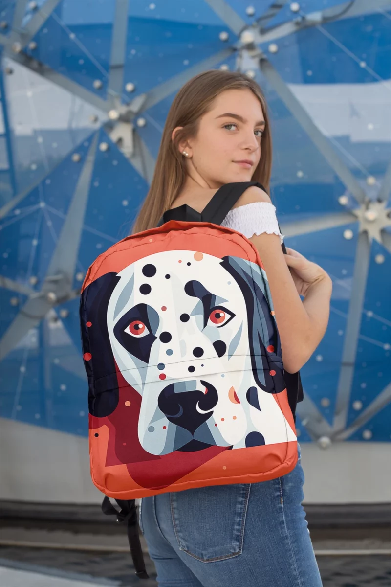 Dalmatian Dog Face Close-Up Minimalist Backpack 2