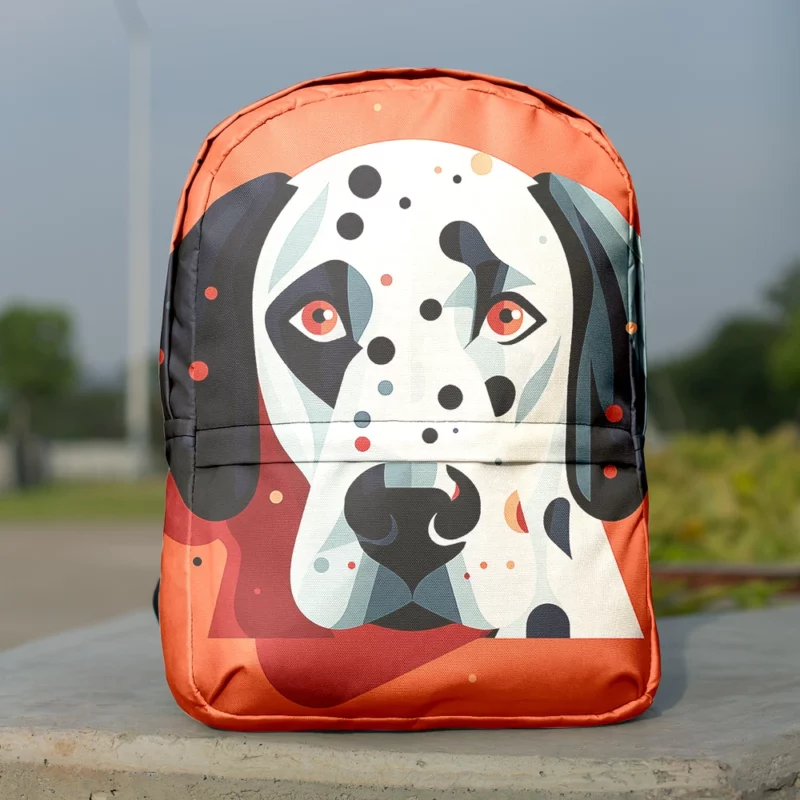 Dalmatian Dog Face Close-Up Minimalist Backpack