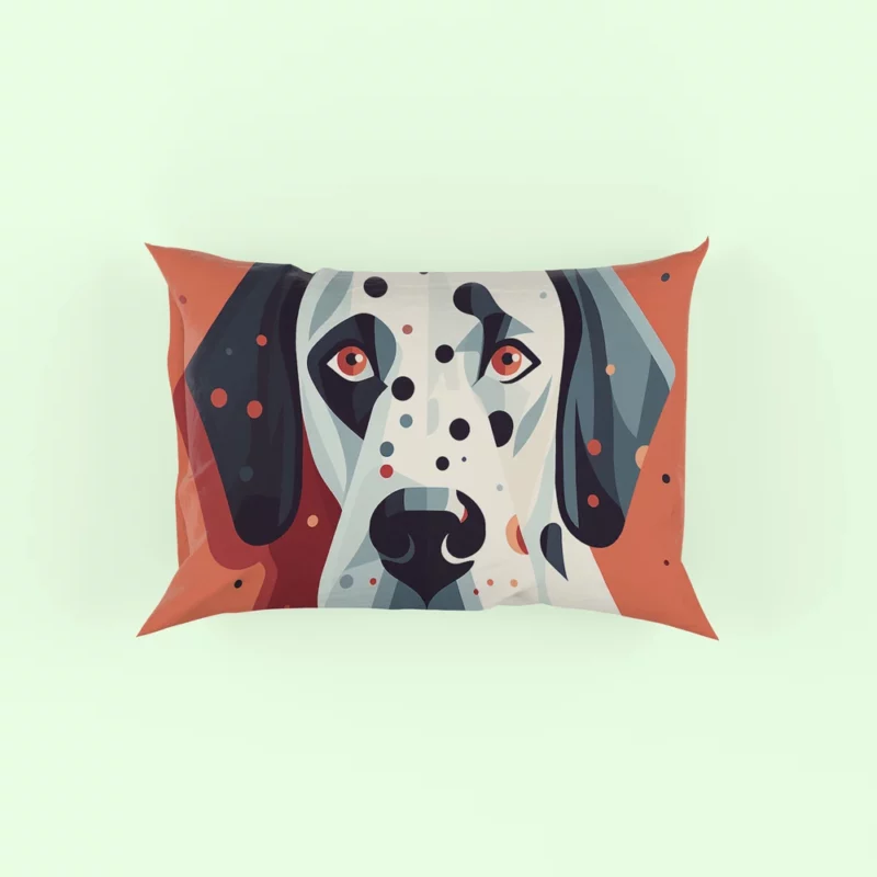 Dalmatian Dog Face Close-Up Pillow Case