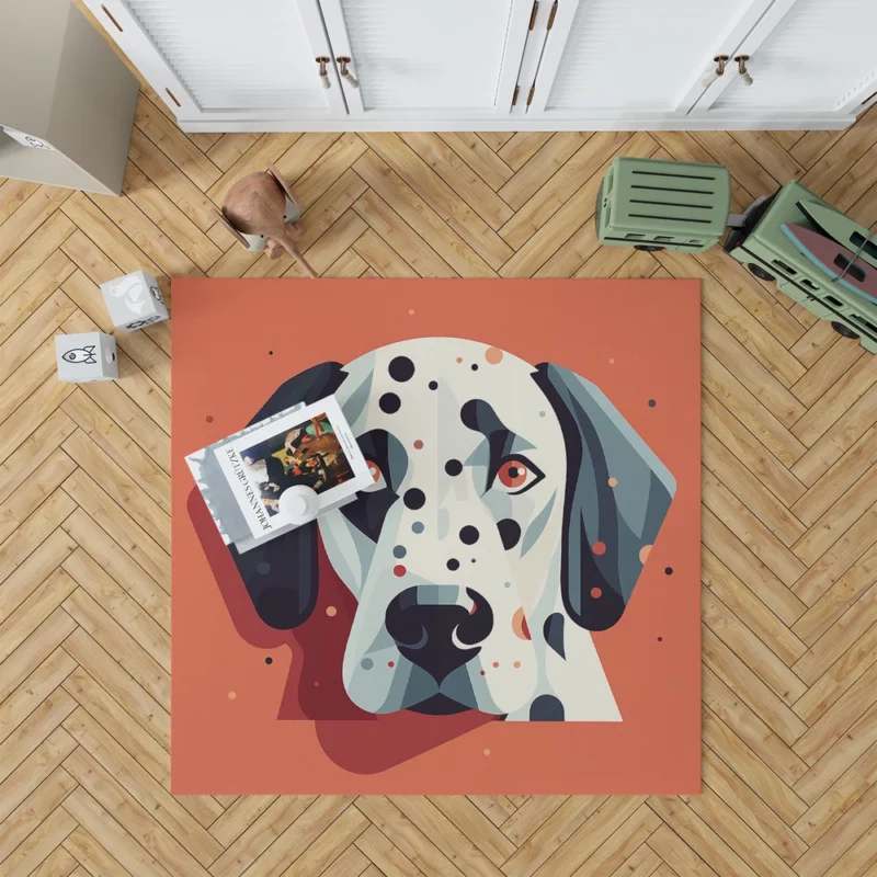 Dalmatian Dog Face Close-Up Rug