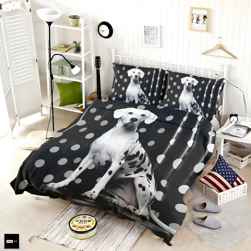 Dalmatian Dog Jumping Bedding Set