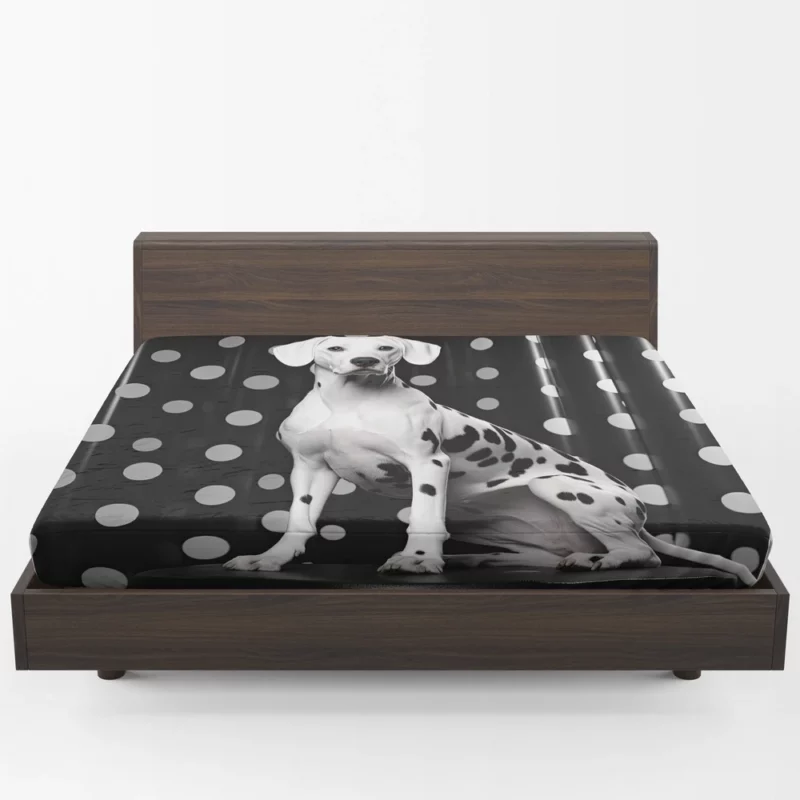 Dalmatian Dog Jumping Fitted Sheet 1