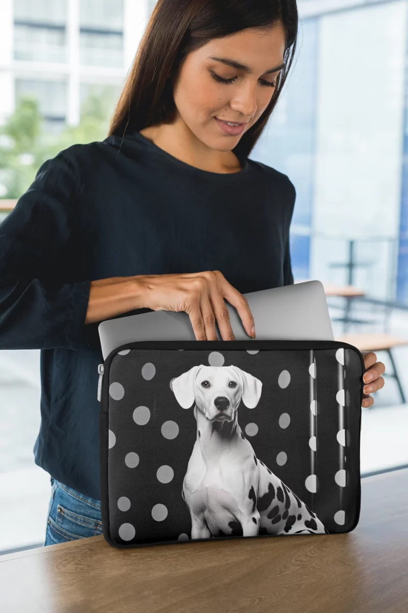 Dalmatian Dog Jumping Laptop Sleeve 1