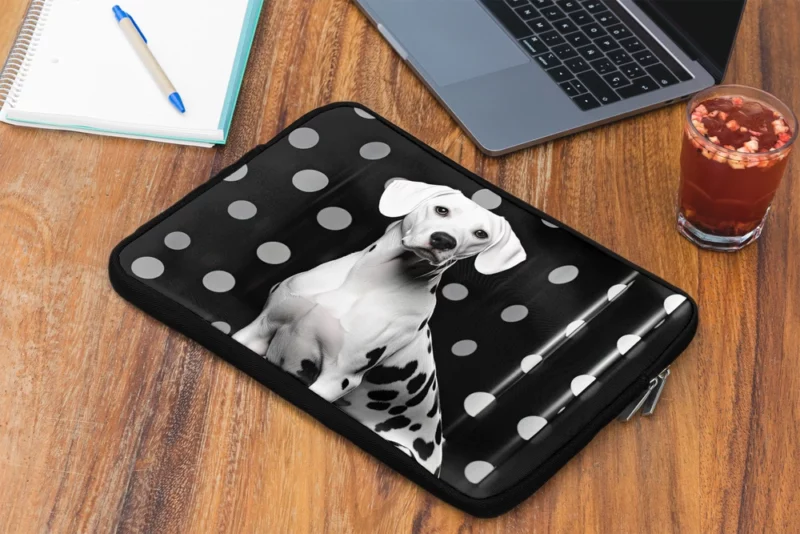 Dalmatian Dog Jumping Laptop Sleeve 2