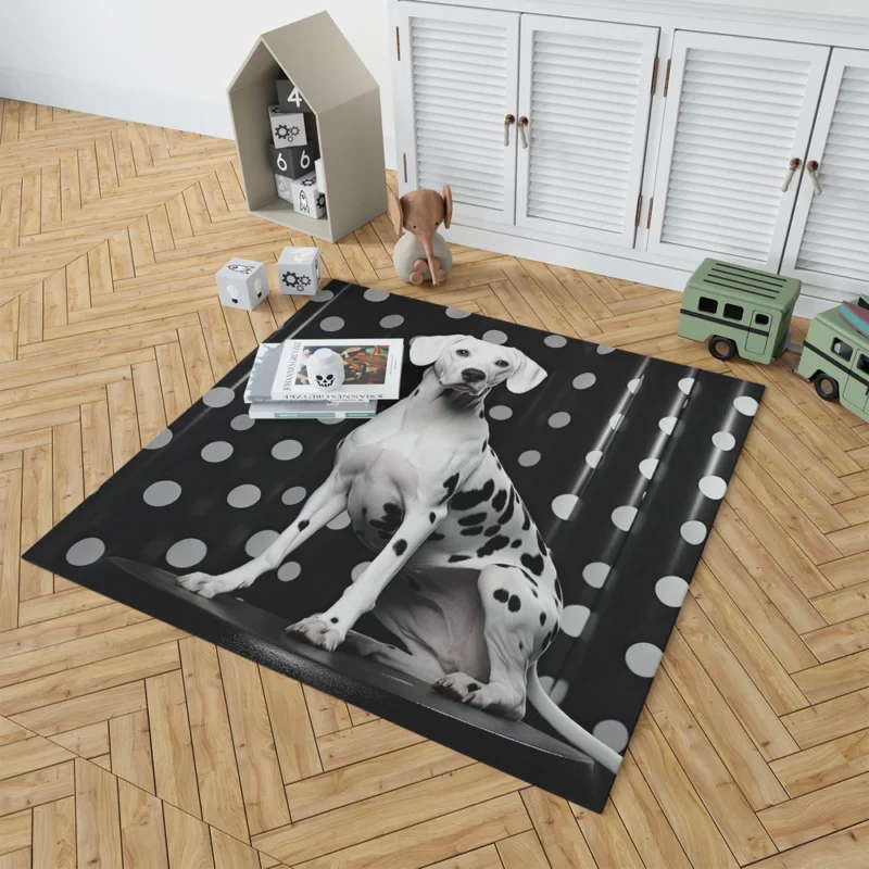 Dalmatian Dog Jumping Rug 1