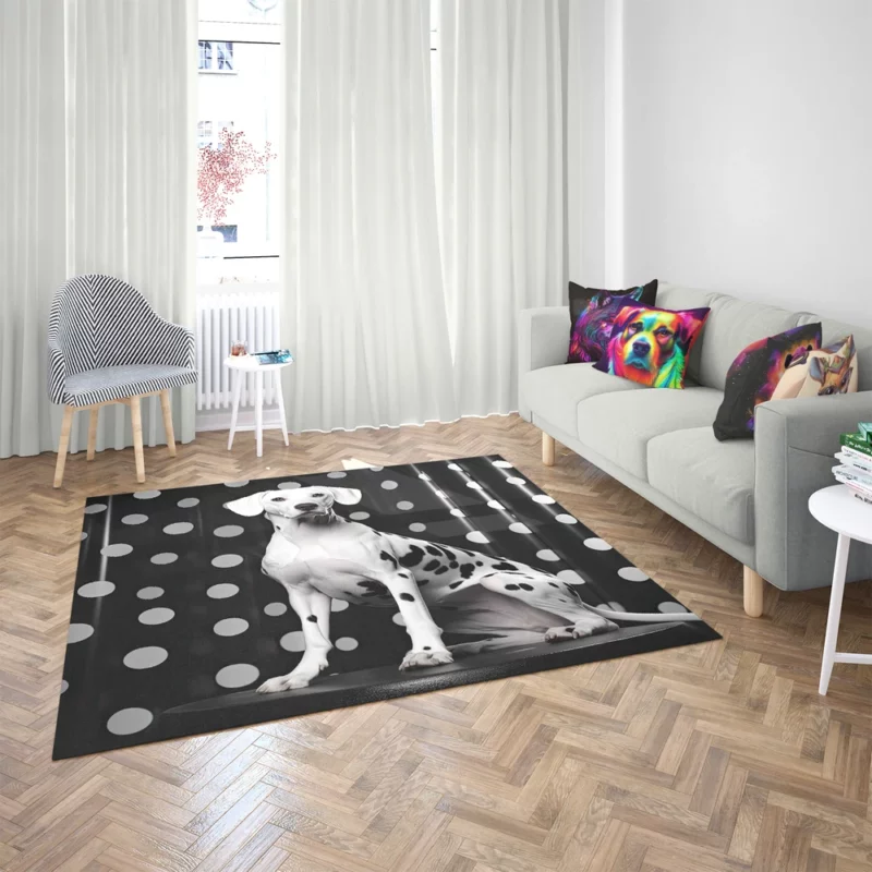 Dalmatian Dog Jumping Rug 2