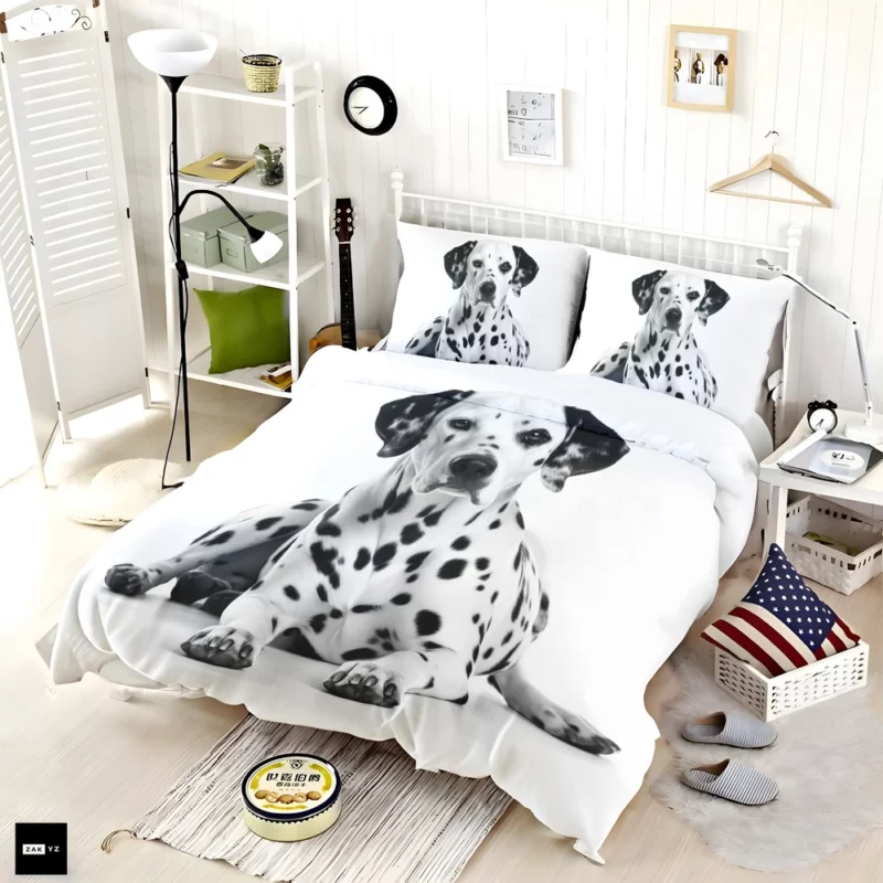 Dalmatian Dog Portrait Bedding Set