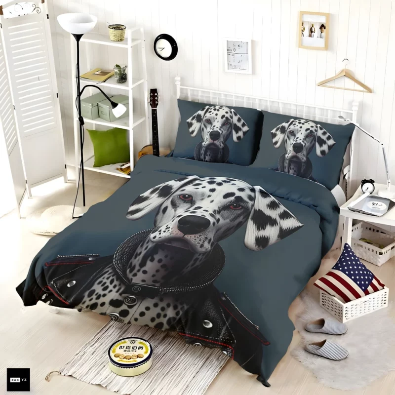 Dalmatian Puppy Rockstar Bedding Set