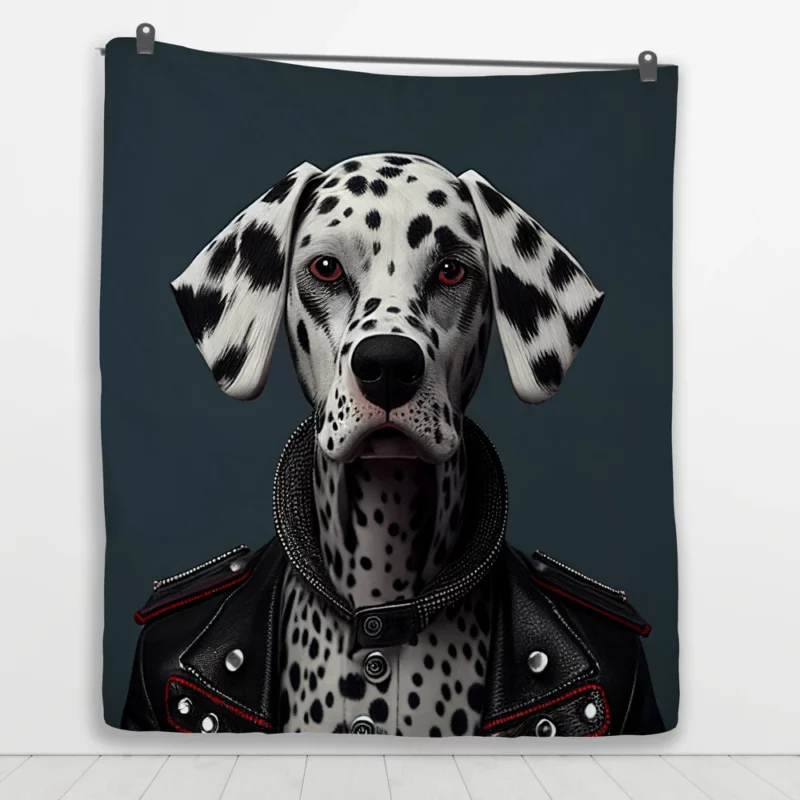 Dalmatian Puppy Rockstar Quilt Blanket 1