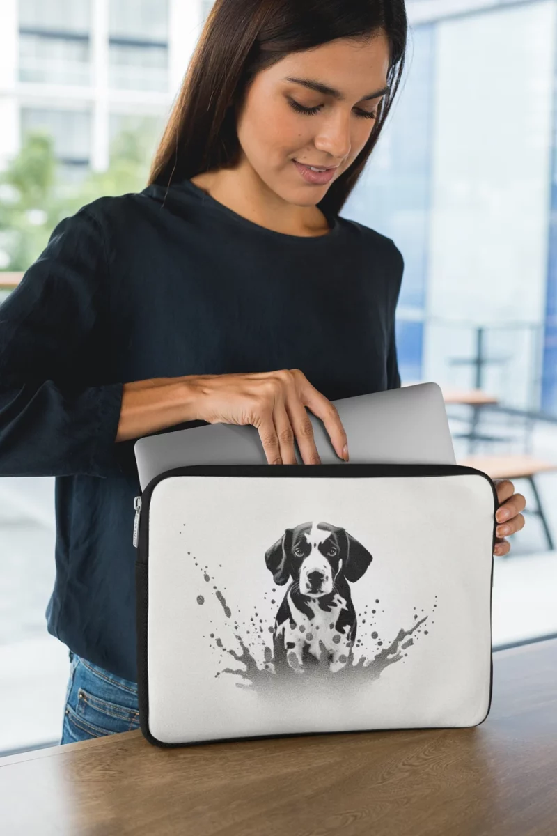 Dalmatian Sitting in Water Laptop Sleeve 1