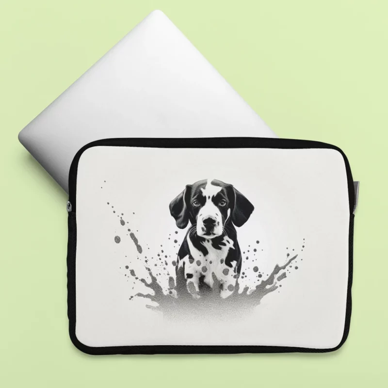 Dalmatian Sitting in Water Laptop Sleeve