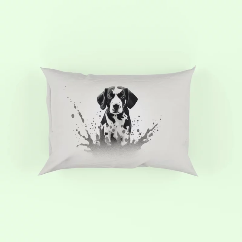 Dalmatian Sitting in Water Pillow Case