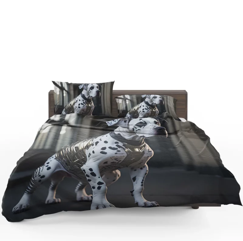 Dalmatian Wearing a Labelled Shirt Bedding Set 1