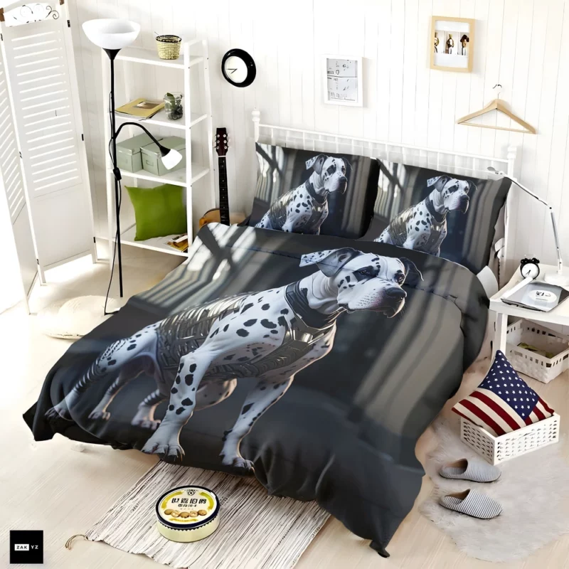 Dalmatian Wearing a Labelled Shirt Bedding Set