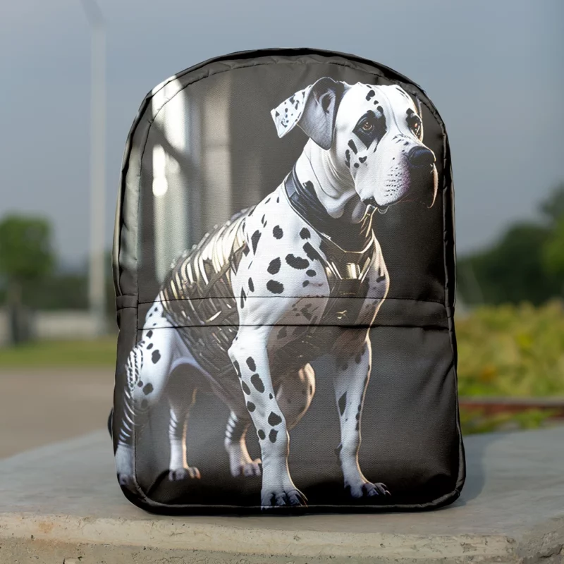 Dalmatian Wearing a Labelled Shirt Minimalist Backpack