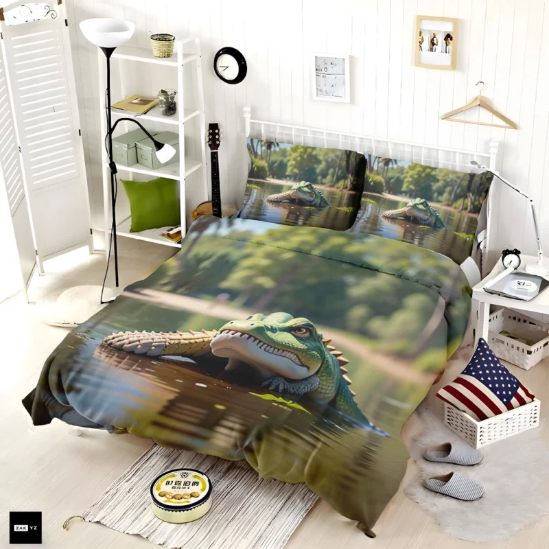 Dangerous Crocodile Artwork Bedding Set