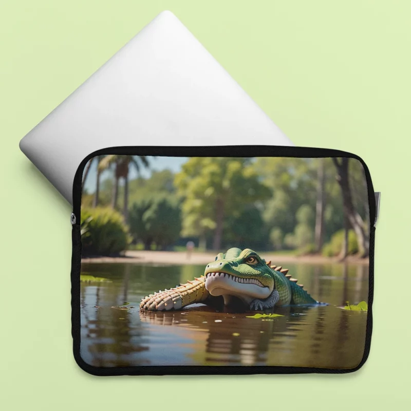 Dangerous Crocodile Artwork Laptop Sleeve