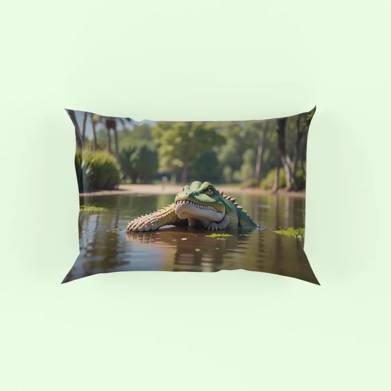 Dangerous Crocodile Artwork Pillow Case