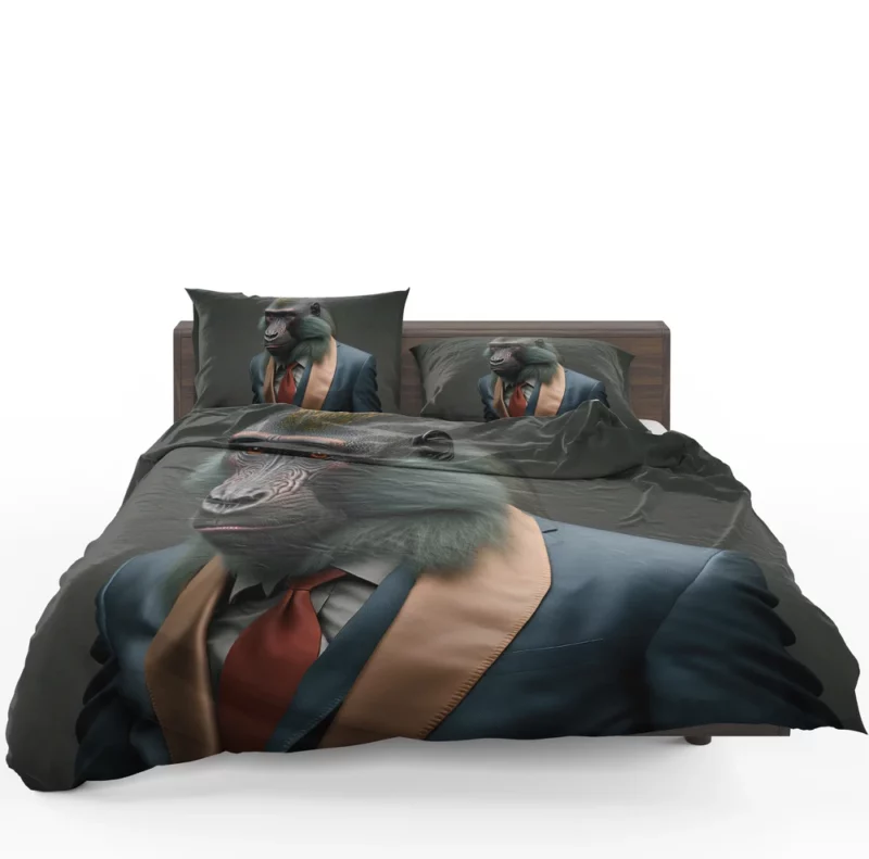 Dapper Monkey in a Suit Bedding Set 1